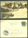 Papenburg farb-Litho 5 Ansichten Gruss aus 1899 (d1950)