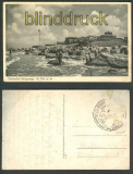 Nordseebad Wangerooge sw-Foto-AK Die Flut ist da 1951 (d3720)