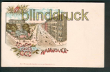 Hannover farb-Litho-AK Georgstrasse ungebraucht (d4890)