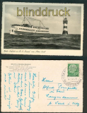 Leuchtturm Roter Sand + M.S. Oceana sw-AK 1956 (d4939)