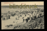 Borkum Nordseebad sw-AK Strand ungebraucht (d5473)