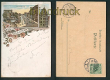 Hannover farb-Litho-AK Georgstrasse und Leibnitzhaus 1896 (d5299)