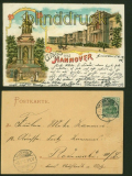 HANNOVER farb-Litho-AK Gruss aus .... 2 Ansichten 1902 (d5924)
