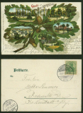 MUNSTER farb-Litho-AK Gruss vom Truppenbungsplatz 5 Ansichten 1903 (d5932)