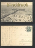 KOLBERG sw-AK Strand und Seesteg 1915 (d6949)