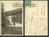 Zackelfall-Rodelbahn sw-Foto-AK Zackelfallbaude 1927 (d3904)