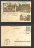 SCHWARZBURG farb-Litho-AK Gruss vom Schweizerhaus im Schwarzathal 1898 (d6907)
