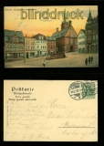 PSSNECK farb-AK Marktplatz mit Mauritiuskirche 1910 (d6455)