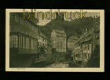 MONSCHAU MONTJOIE sw-AK Blick von der Brcke auf Ruine Haller ungebraucht (d6653)