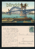 BONN farb-AK Rheinbrücke 1910 (d7244)