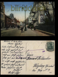 Rheine farb-AK Bahnhofstrasse Zensur 1916 (d5861)