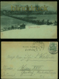 KLN sw-AK Gruss aus .... Mondscheinkarte 1901 (d6490)