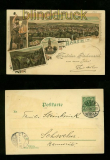 HAGEN farb-Litho-AK Gruss aus ...... vier Ansichten Neujahrskarte 1898 (d6630)