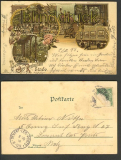 Dortmund farb-Litho-AK Gruss a d Restaurant Stad(d3248)