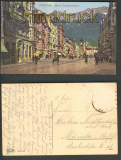 Innsbruck farb-AK Maria Theresienstrasse 1913 (a0617)