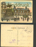 Lille farb-AK Statue Faidherbe Palais des Beaux-Arts 1917 (a0748)