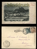 Gruss aus Salzburg sw-Prge-AK Panorama 1899  (a0982)
