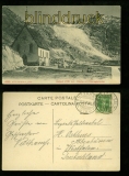 GLETSCH sw-AK Kirche mit Rhonegletscher 1908 (a2075)