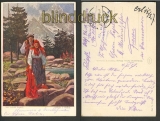Ludwik Stasiak farb-AK Jontek i Halka 1917 (d3033)