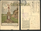 Kreuz von Saarburg farb-AK Briefstempel 1915 (d3018)