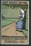 Nationaler Frauendienst Frankfurt 1914 farb-AK (d4854)