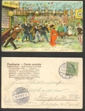 Gruß vom Jahrmarkt farb-Litho 1904 Unser Fritz Herne (d3659)