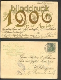 Prosit Neujahr 1906 Präge-AK Niendorf 1905 (d3803)