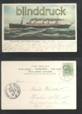 Schnelldampfer Kaiser Wilhelm der Grosse farb-AK 1904 (d6978)