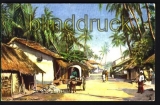 Ceylon farb-AK Street Scene Fort Colombo (a0363)