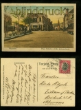 Chile farb-AK VAPARAISO Plaza Victoria y Calle Independencia 1920 (a2100)