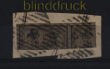 Braunschweig Mi # 9 waagerechter 3er-Streifen als 3/4 Goschen gestempelt (31275)