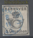 Hannover Mi # 17 y gestempelt 1/2 Groschen (42906)