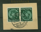 dt. Reich Zusammendrucke Mi # K 17 gestempelt auf Briefstck (41496)