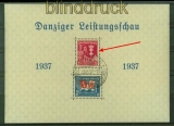 Danzig Mi # Block 3 I SSt. Leistungsschau 1937 Plattenfehler (42444)