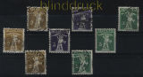 Schweiz Mi # 111/13 alle Typen 8 Marken gestempelt (28995)