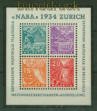 Schweiz Mi # Block 1 postfrisch Briefmarkenausstellung NABA 1934 (42044)