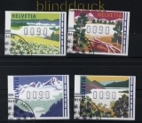 Schweiz ATM 1996 Mi # 7/10 Schweizer Landschaften Sonderstempel (32811)