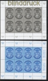 sterreich Mi # 2158 postfrischer Schwarzdruckbogen und Blaudruckbogen (43476)