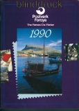 Dnemark Farer Jahrbuch 1990 mit postfrischen Marken (27649)