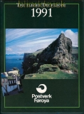 Dnemark Farer Jahrbuch 1991 mit postfrischen Marken (27650)