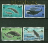 Farer Mi # 203/03 WWF Wale im Nordatlantik postfrisch (41376)