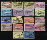 Gibraltar Mi # 432/46 X Flugzeuge postfrisch mit 433 Y II, 436 Y II und 441 X II (29042)