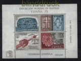 Spanien Mi # Block 19 postfrisch Intern. Briefmarken-Ausstellung ESPAA 75 (31223)