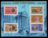 Guernsey Mi # Block 6 postfrisch 150 Jahre Briefmarken (33060)