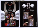 Nevis Mi # 2591/95 Hochzeit Prinz William + Catherine Middleton postfrische Kleinbgen (30939)