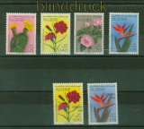 Algerien Mi # 517/20 und 628/29 Blumen postfrisch (35429)