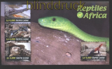 Sierra Leone Reptilien aus Afrika 2011 postfrischer Kleinbogen (29975)