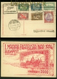 Ungarn Flugbeleg Budapest-Esztergem 1924 auf Flug-AK (40287)