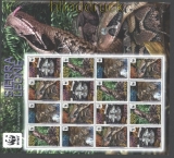 Sierra Leone WWF Schlangen Gabunviper postfrischer Kleinbogen (29978)