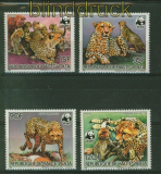 Burkina Faso Obervolta Mi # 957/60 A WWF Gepard postfrisch (41380)